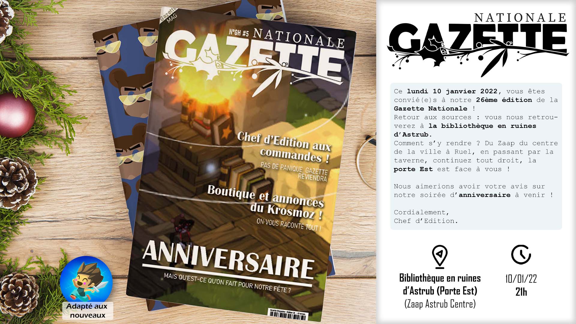 Gazette 26 (~10 Janvier 2022)