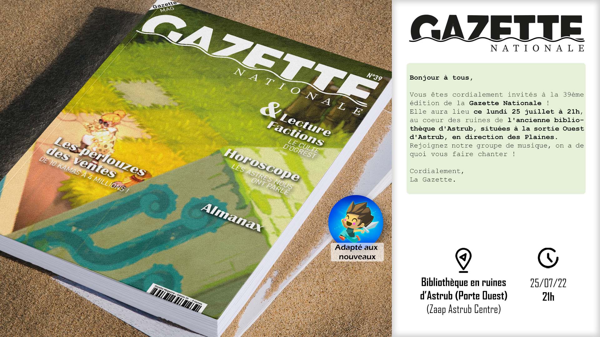 Gazette 39 (~25 Juillet 2022)